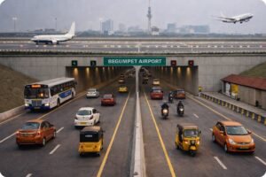 Begumpet Airport underground tunnel construction Hyderabad