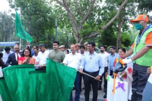 NDMC launches Gobbler litter picker machines for Broom-Free City initiative in New Delhi.