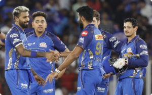 Ashwani Kumar celebrates after taking four wickets in Mumbai Indians win over Gujarat Titans in IPL 2026
